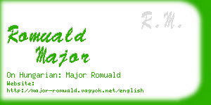 romuald major business card